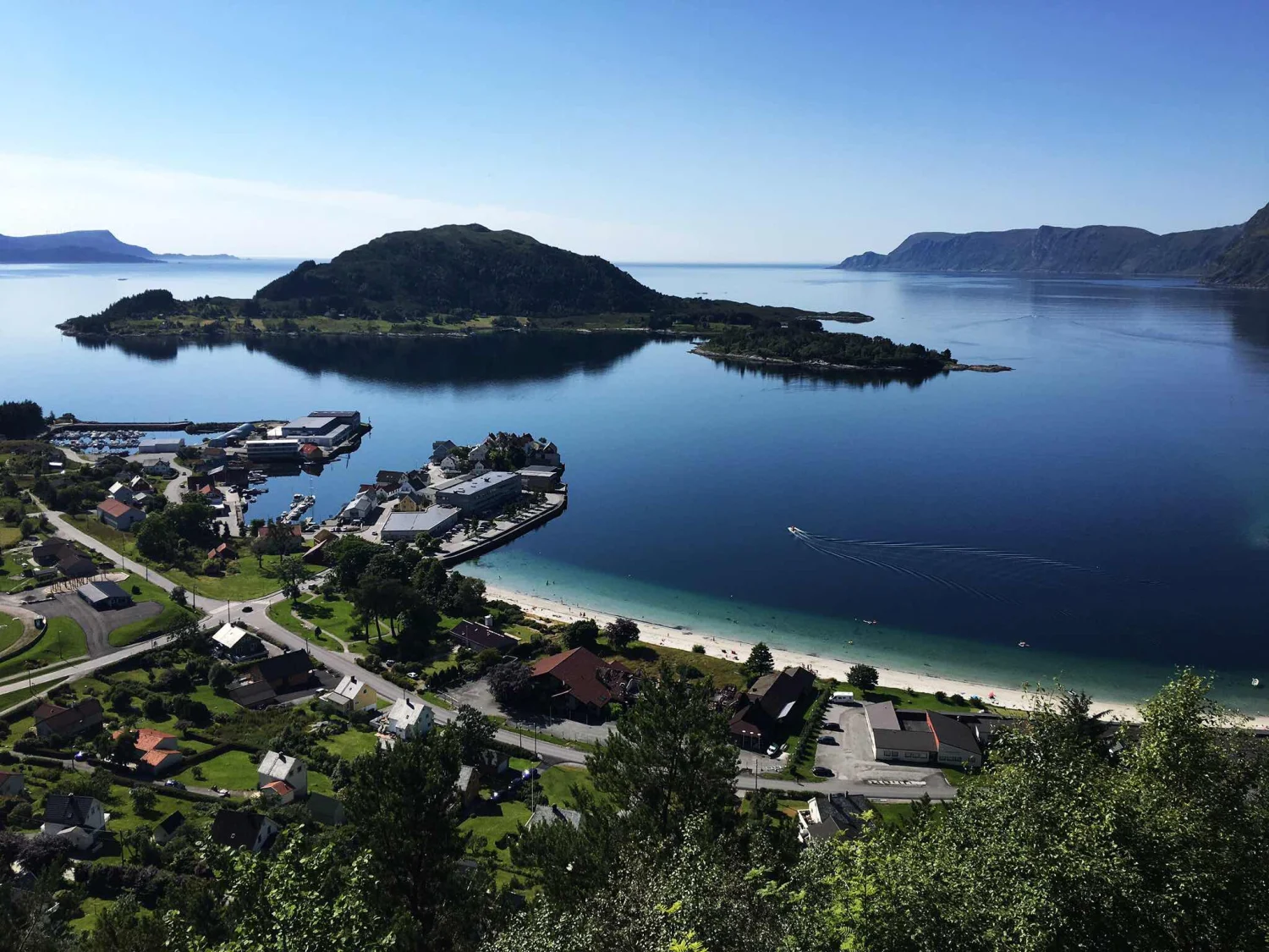 Utsikt fra selje mot selja